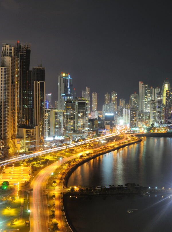 Panama City’s skyline by night